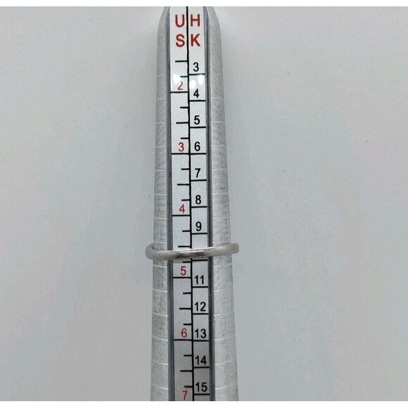 4C Platinum 950 Pt950 Diamond Wave Band Wedding Ring Size 4.75 - Picture 7 of 9